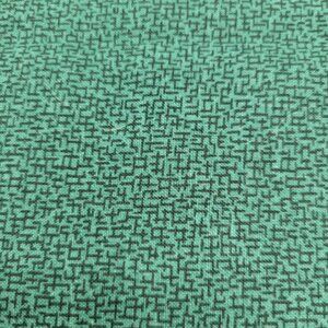 Green and Black Grid Patterned Fabric For Sewing Crafts 21 x 44